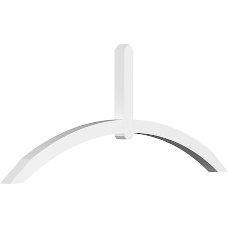 Ekena Millwork Archdale Architectural Grade PVC Gable Bracket, 96"W x 40"H x 4"D x 4"F, 10/12 Pitch GBP096X40X0404ARC00